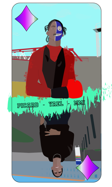 Illustration de yael sur une carte