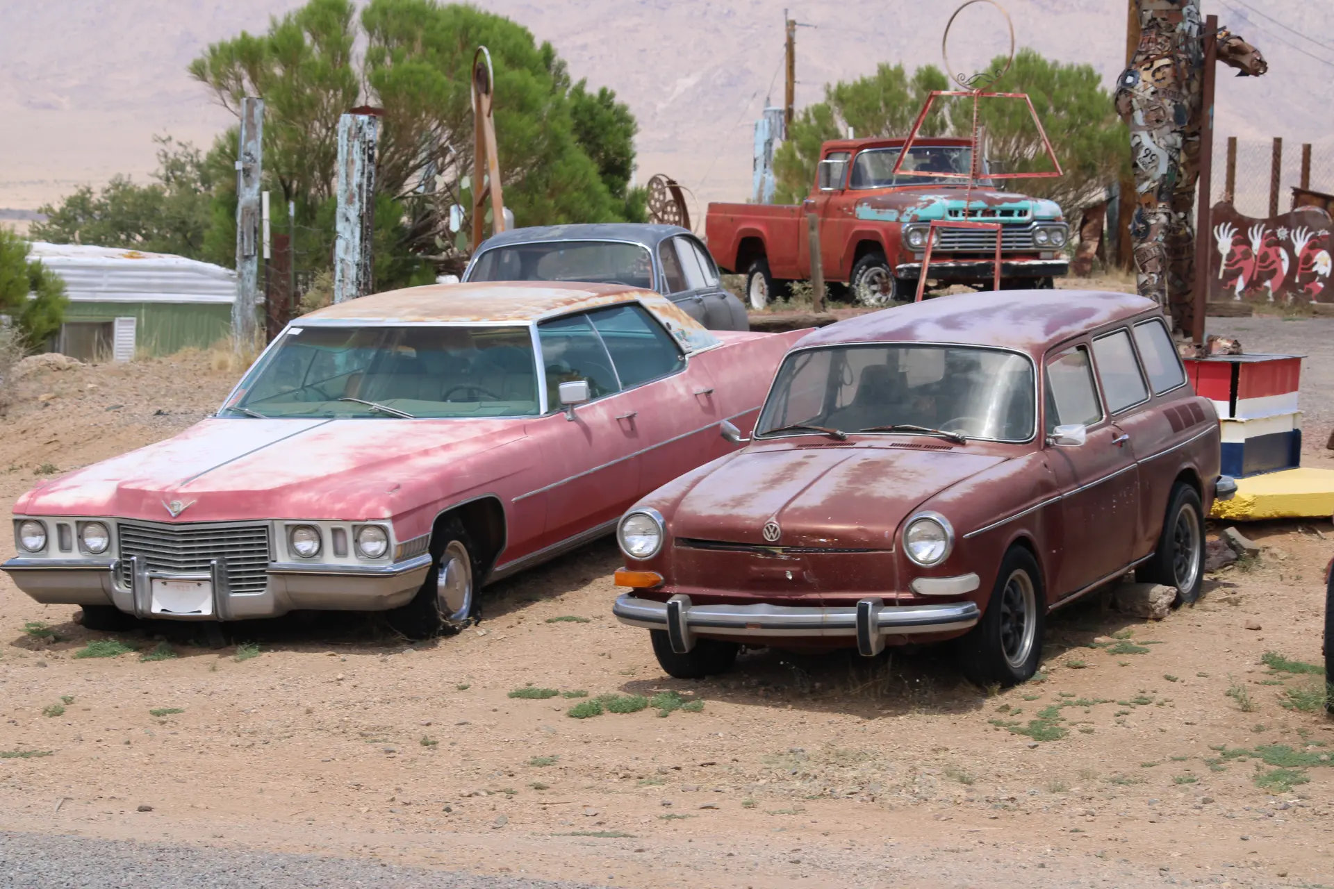 Photo de vielle voiture sur la route 66